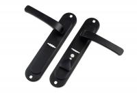 Ручки на планке S-Locked 142-232-L-BL левая (черный) к замку Эльбор 1.06.41 (20)