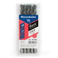 Сверло по металлу  8,0х117мм сталь Р2М3 "Rennbohr BASIC" (5шт) пакет (10)