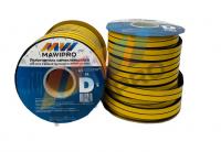 Уплотнитель "D" профиль 14х12мм черный (40м) "MAWIPRO" (8)