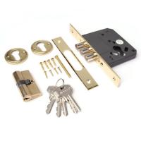 Замок врезной Apecs 91/60-G с цилиндровым механизмом (золото) (7/28)