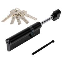Цилиндровый механизм Avers ZM-100(30S/70)-S/65-C11-BLM ключ/шток (черный) (12/72)