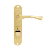 Ручки на планке Апекс HP-42.0123-S-C-G-L под сувальдный ключ (левая) (золото) (1/12)