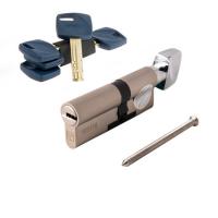 Цилиндровый механизм Apecs XR-80(35С/45)-C15-NI (ключ/вертушка) (никель) 4 класс защиты (5/20)