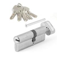 Цилиндровый механизм Apecs SM-90(50/40C)-C-NI (ключ/вертушка) (никель) (10/50)