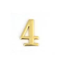 Цифра дверная пластик "4" золото Apecs (100)
