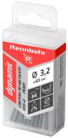 Сверло по металлу  3,2х65мм сталь Р6М5 "Rennbohr DYNAMIC" (20шт) коробка
