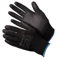 Перчатки нейлоновые с полиуретаном "Gward BLACK" ЧЕРНЫЕ (10/XL) (12/240)
