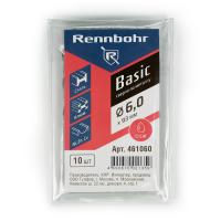 Сверло по металлу  6,0х93мм сталь Р2М3 "Rennbohr BASIC" (10шт) пакет (10)