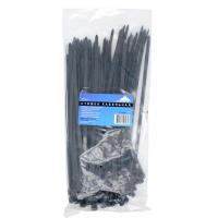 Хомуты-стяжки нейлоновые "VERTEXTOOLS" 4,0х300мм черные (100шт) (10)