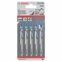 Пилки лобзиковые BOSCH универсальные фигурный резТ227D (5шт)