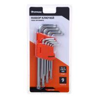 Ключи-звездочки TORX 9шт (Т10-Т50) средние "ЕРМАК" (10)