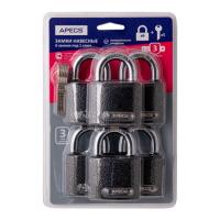 Замок навесной Apecs PD-01-50-Blister (6 locks + 5 keys) под один ключ (2/8)