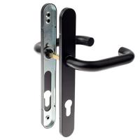 Ручки на планке Апекс HP-85.2703-INOX-BLM под ЦМ нержавейка (черный) (30)