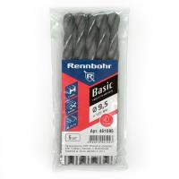 Сверло по металлу  9,5х125мм сталь Р2М3 "Rennbohr BASIC" (5шт) пакет (10)