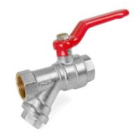 Кран шаровый 1/2" ручка с ФИЛЬТРОМ мех.очистки RML-RUS